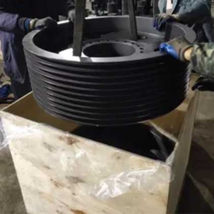 6 Groove Taper Bush Pulley Sizes V Belt Industrial Pulley And Sheave Serpentine V Belt Pulleys